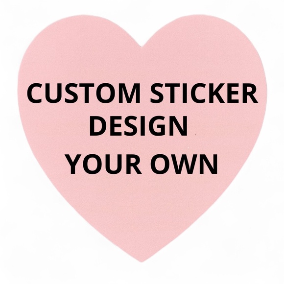 ➡️ Custom Heart Sticker | Design Your Own Label for Small Business - Picture 1 of 2